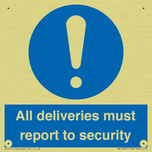 All deliveries must report to security